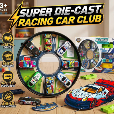 Inertial Power Alloy Die-Cast Cars with Launcher