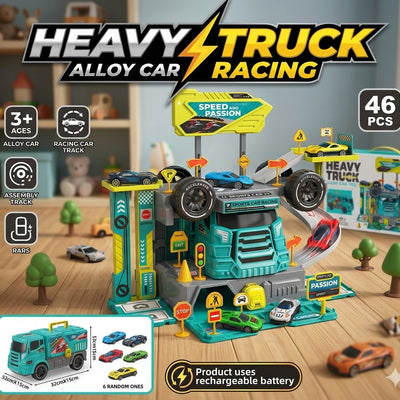 Alloy Car Assembly Racing Car Track Set 46 Pcs