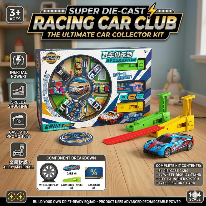 Inertial Power Alloy Die-Cast Cars with Launcher