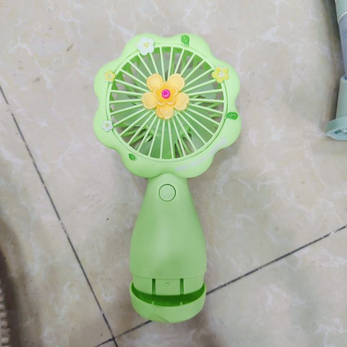 Flower Theme Mini Handheld Fan