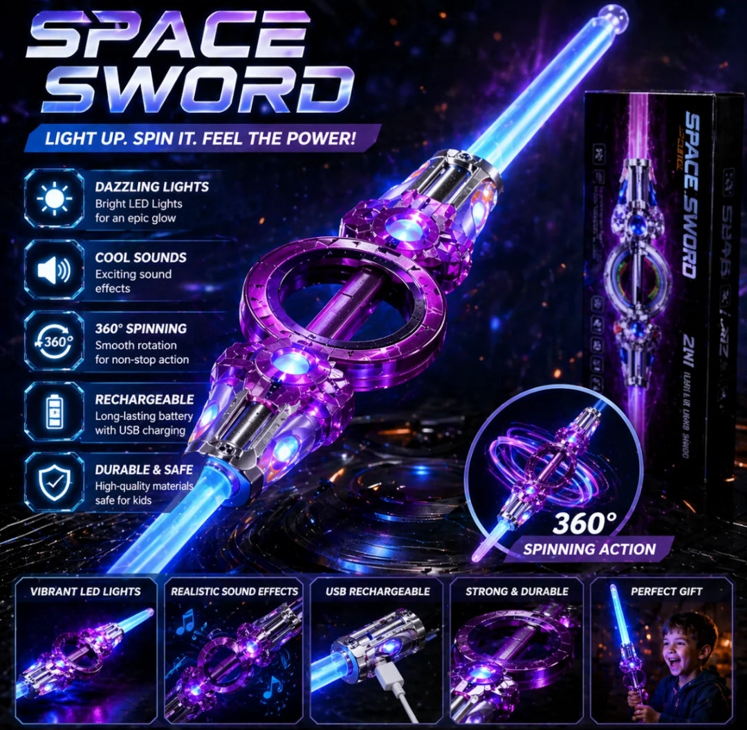 Double Edged Lightsaber Fire Crystal Sword