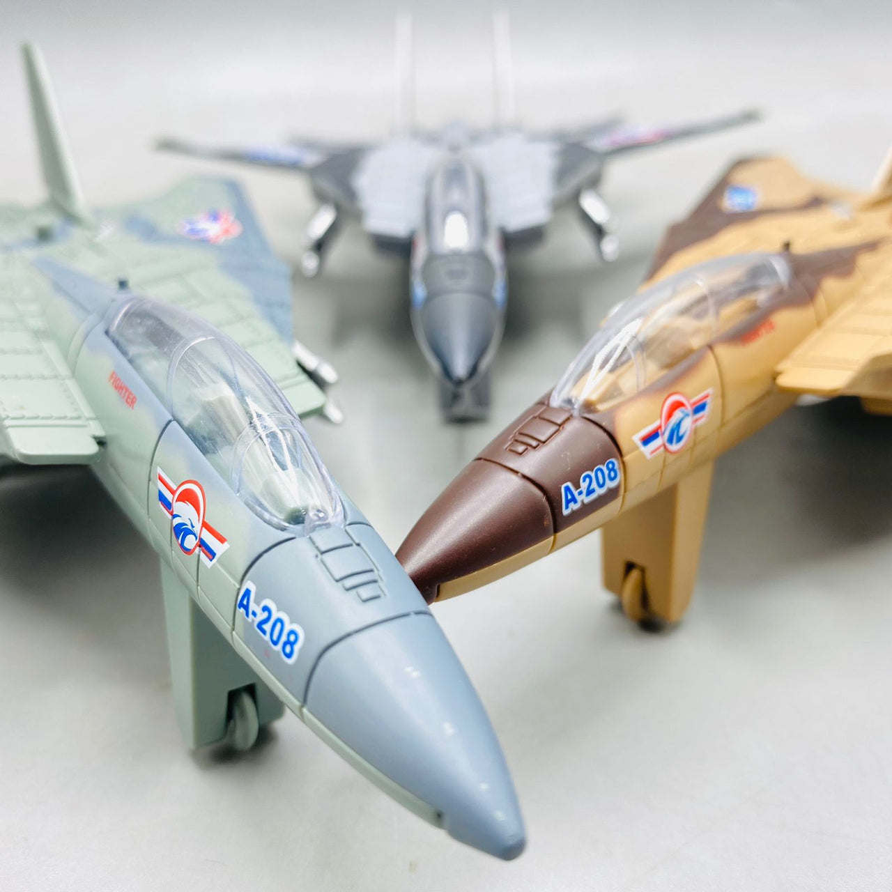 Diecast Military Power Fighter Airplane With Light And Sound
