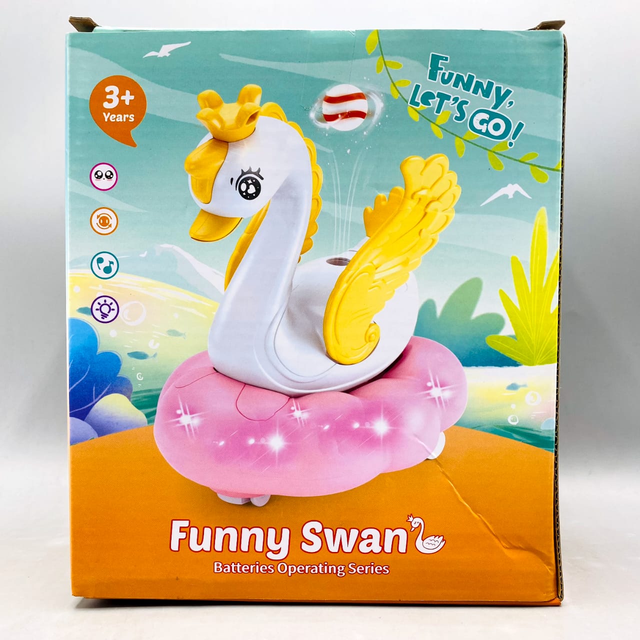 360 Rotate Floting Funny Swan With Light And Sound