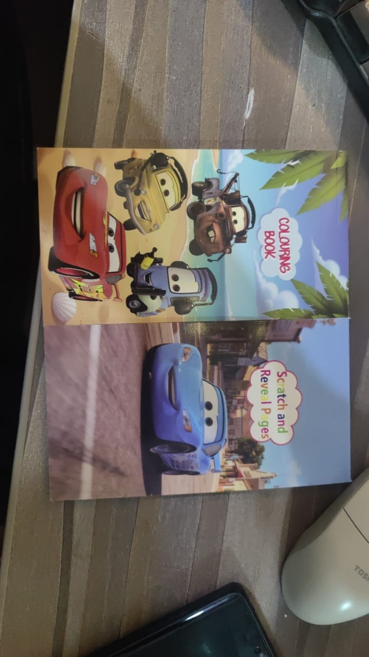 2 in 1 Colouring Book And Scratch Book Set With
