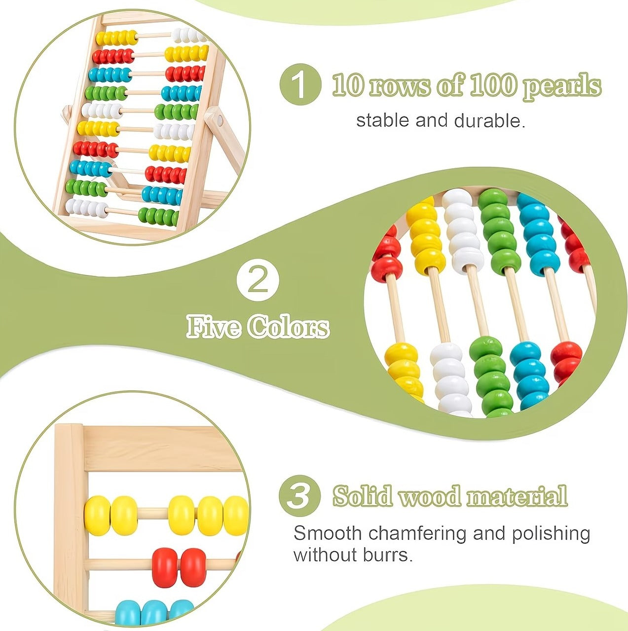 Classic Wooden Educational Abacus Bean Toys