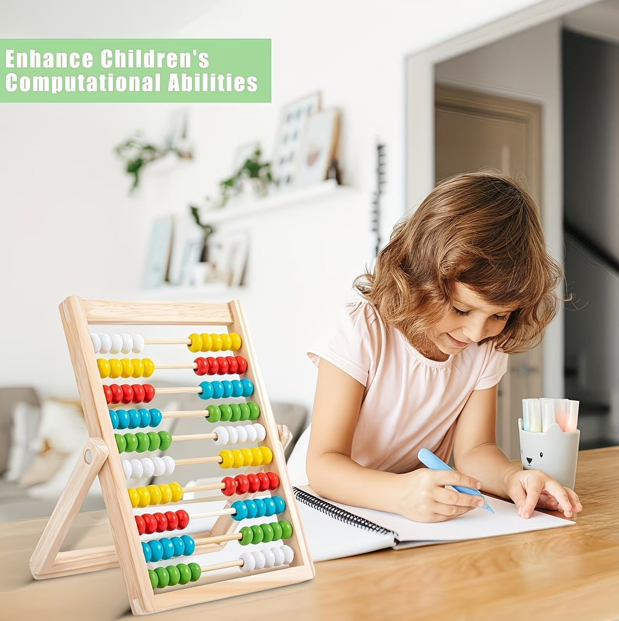 Classic Wooden Educational Abacus Bean Toys