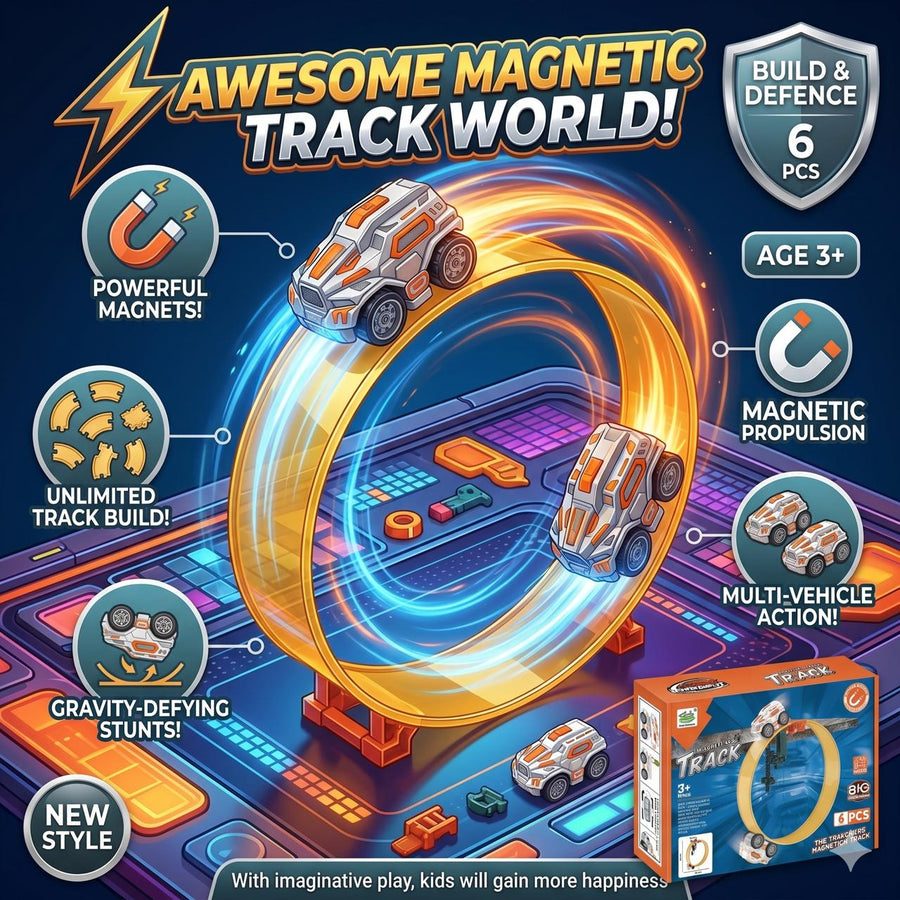 360 Rotate Magnetic Car Track Set