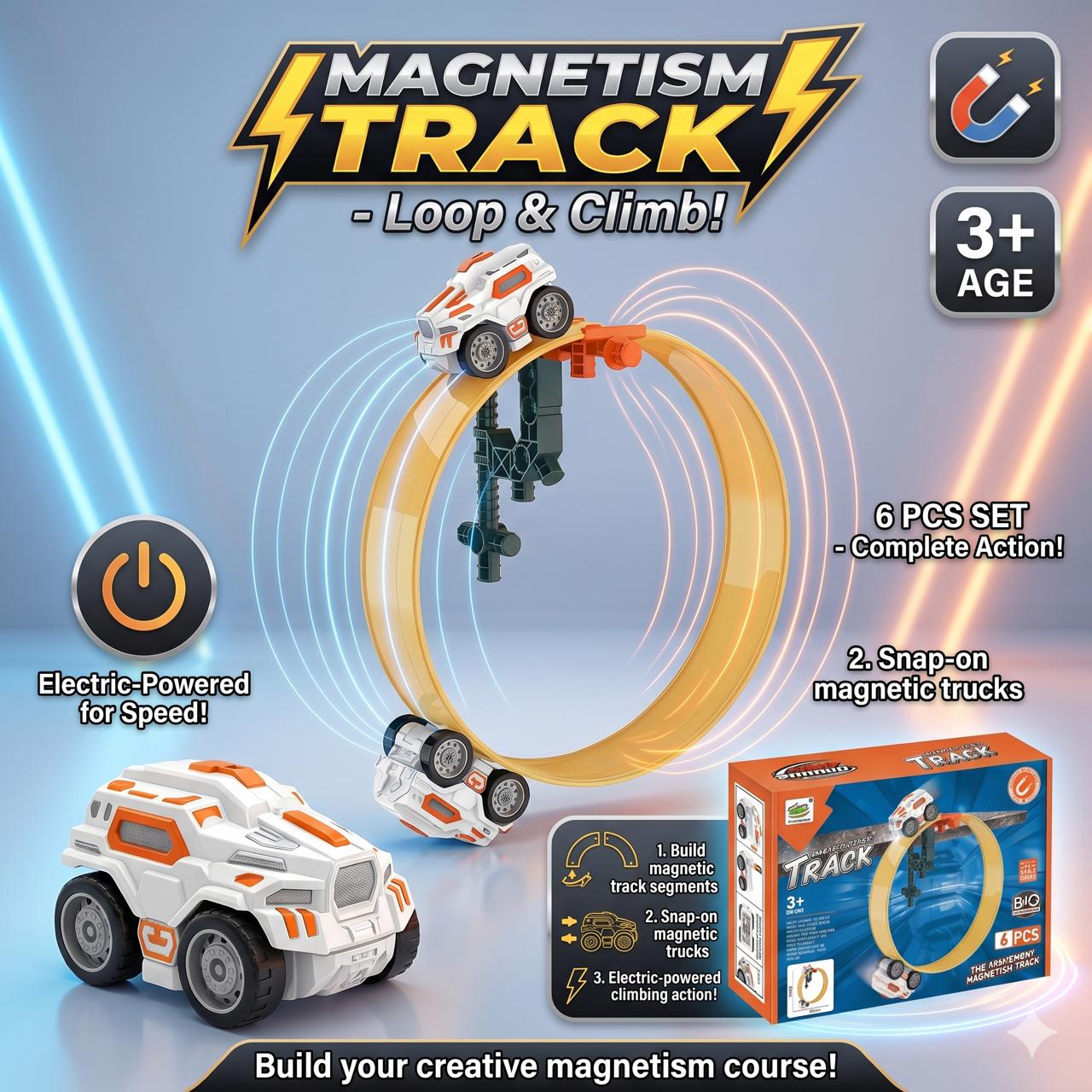 360 Rotate Magnetic Car Track Set