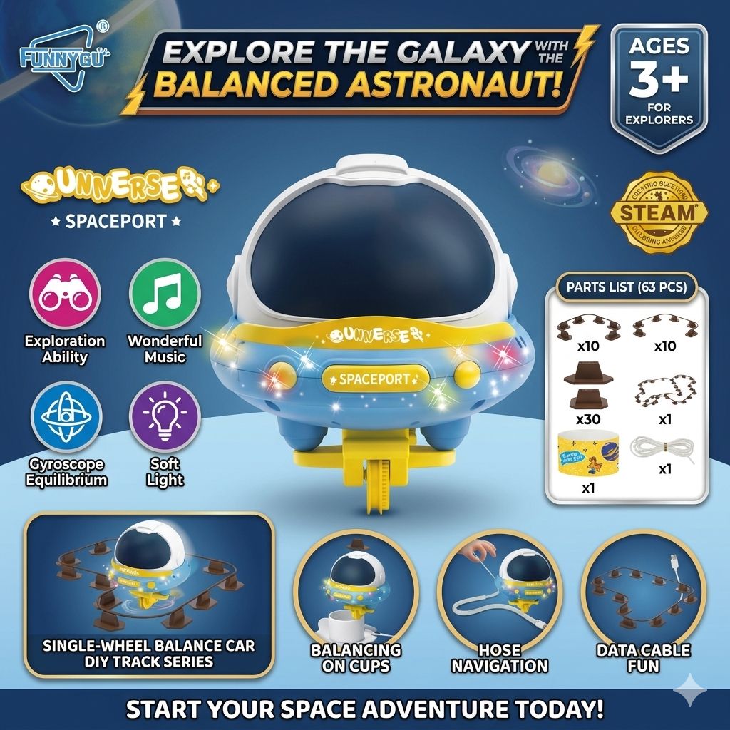 DIY Single Wheel Astronaut Balance Car With Light And Sound