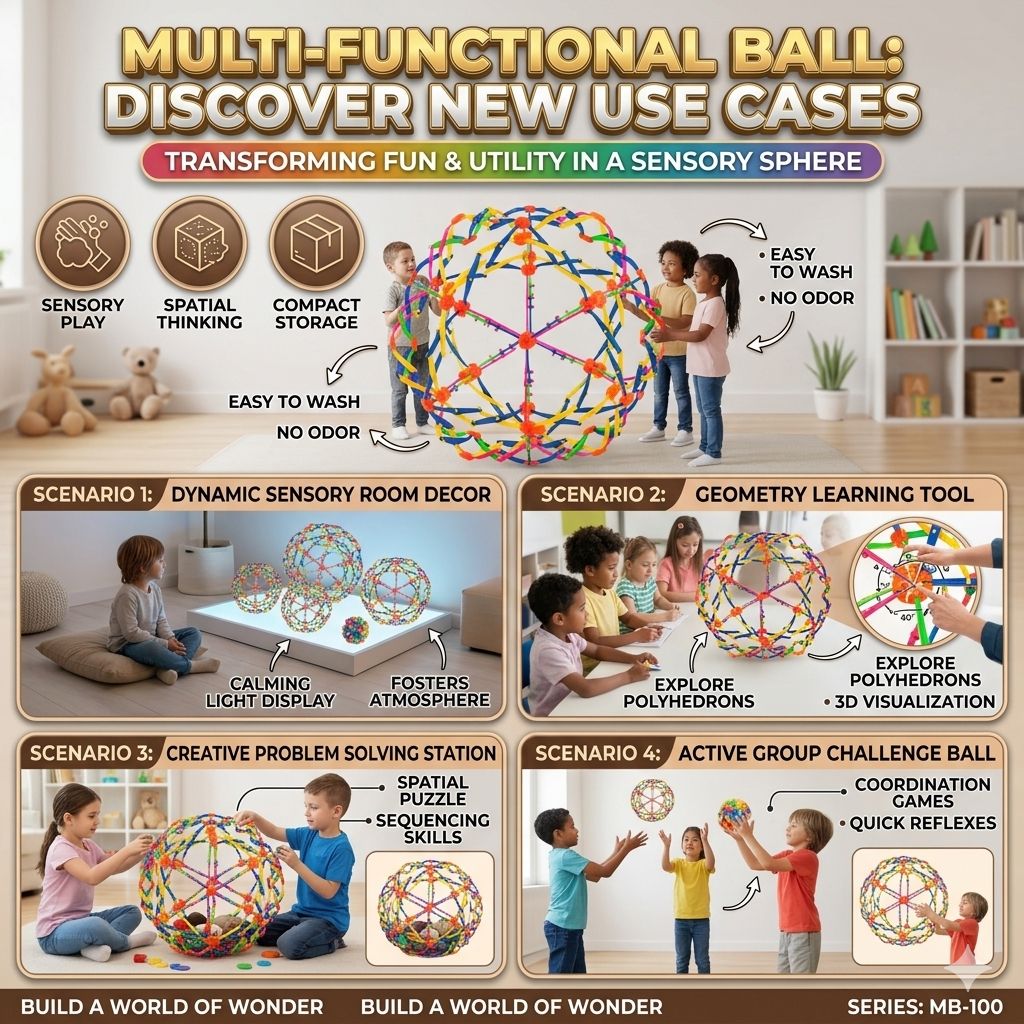 Stress-Relief Inflatable Rainbow Ball - 2 Pcs