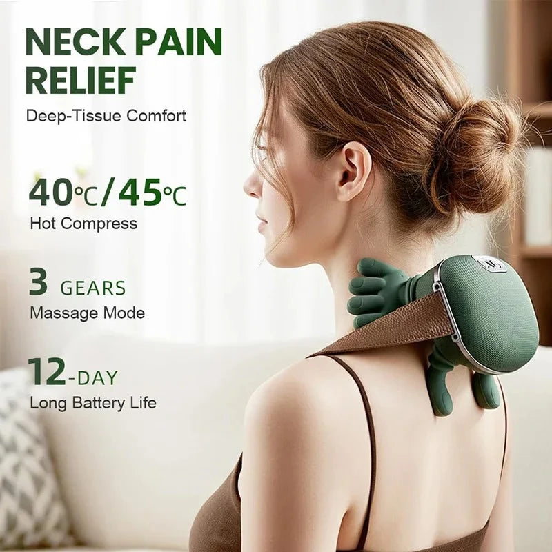 Wearable Electric Simulated Hand Neck And Shoulder Massager