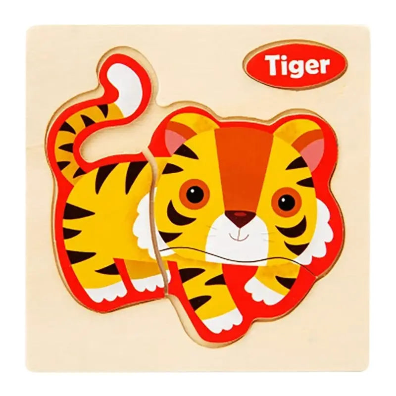 Animal Shape Puzzle Toy-Tiger