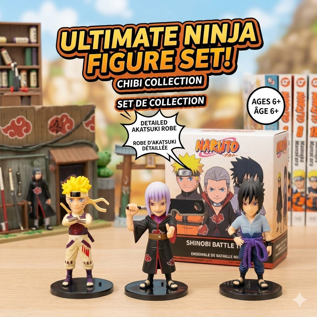 Naruto Deluxe Figure Set With Akatsuki And Shinobi Collection