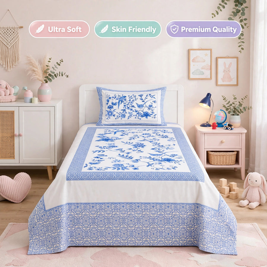 Floral Kids Percale Bedsheet