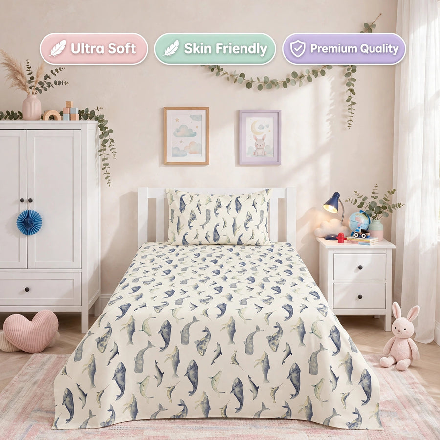 Fish Kids Percale Bedsheet