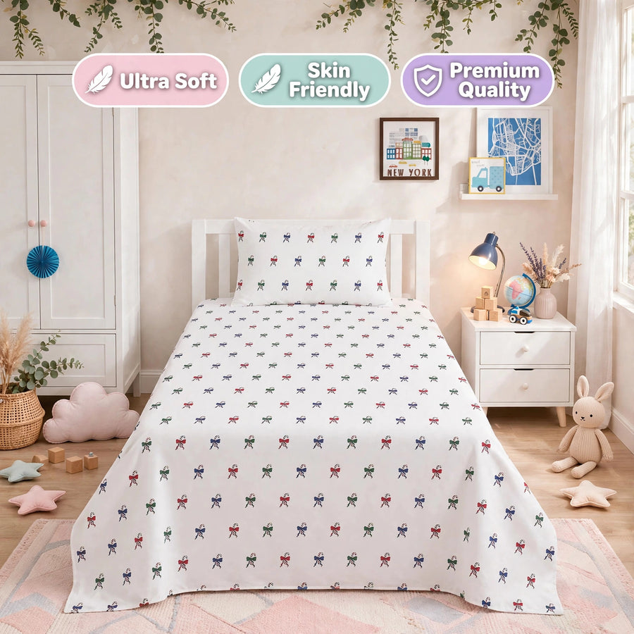 Tie Bow Kids Percale Bedsheet