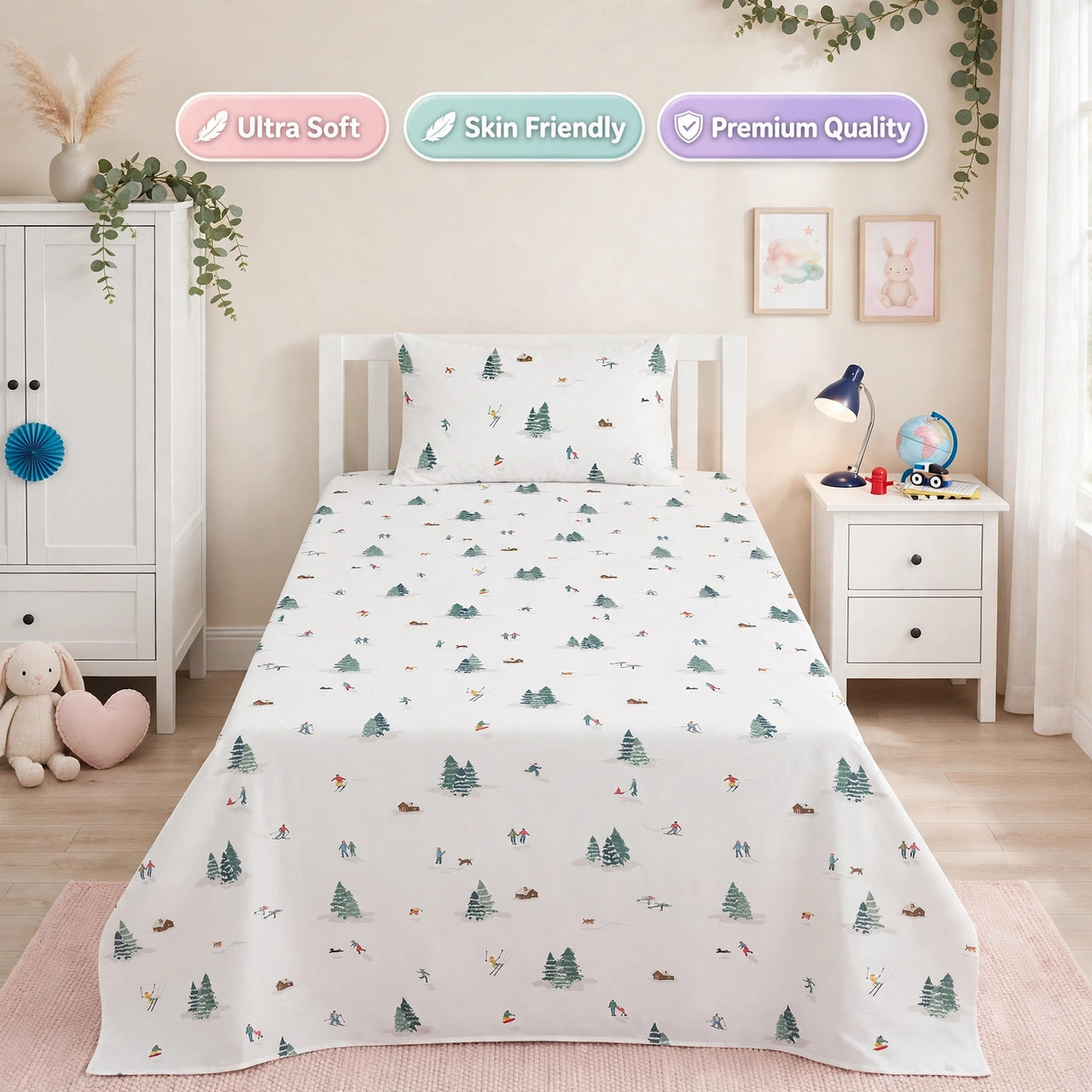 Christmas Tree Kids Percale Bedsheet