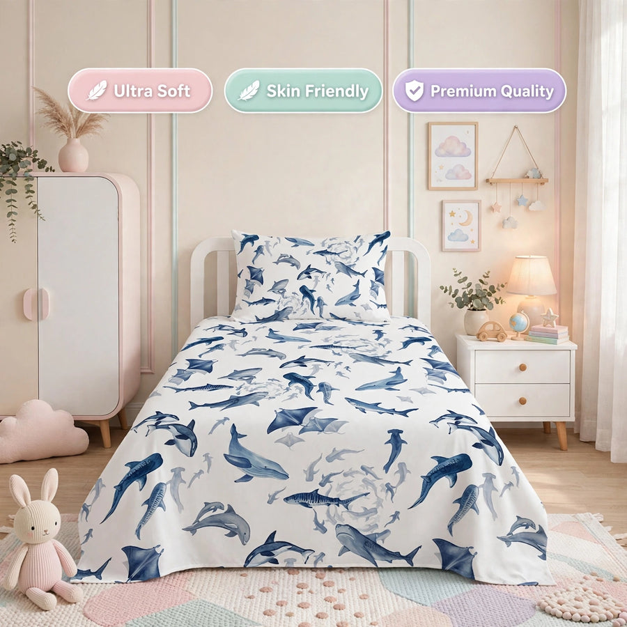 Fish Kids Percale Bedsheet