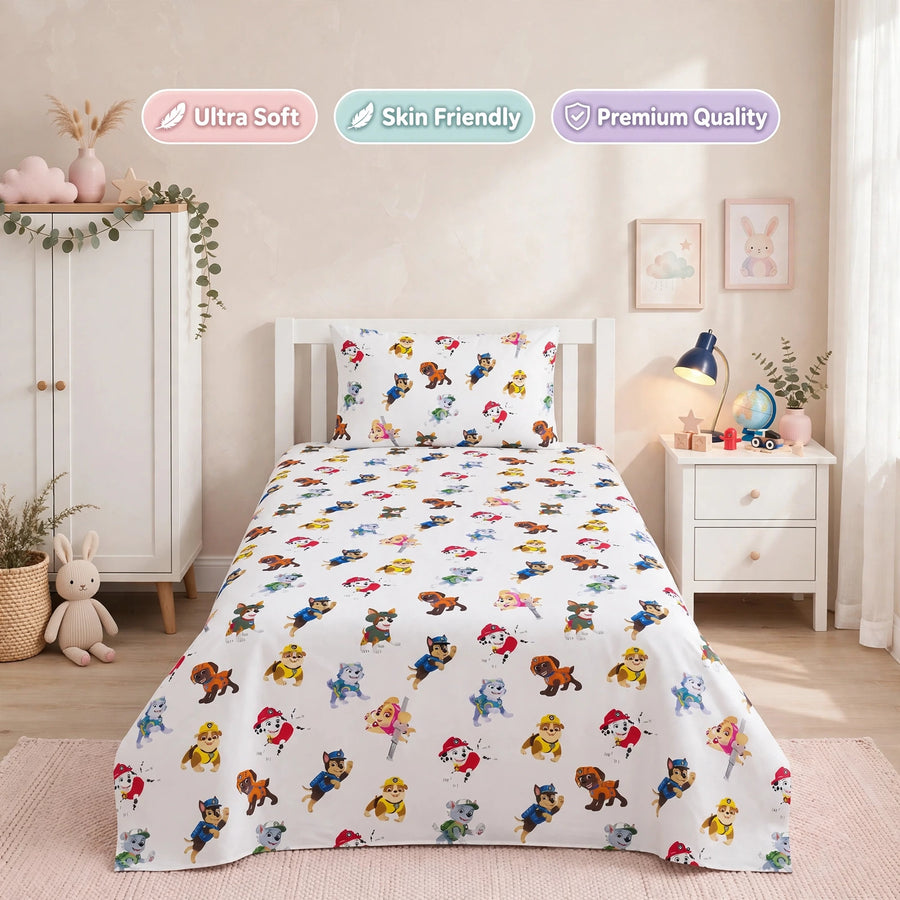 Paw Patrol Kids Percale Bedsheet