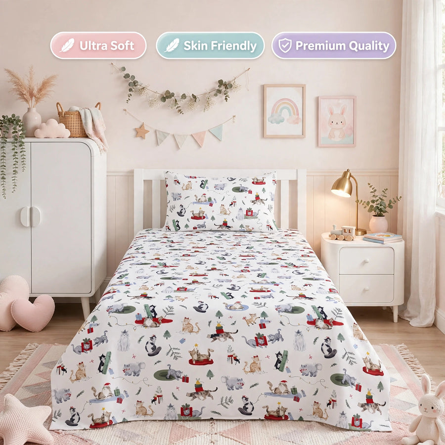 Animals Kids Percale Bedsheet