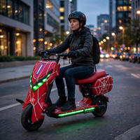 Thumbnail for Adult commuter riding the Volt X electric scooter in the city at dusk