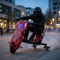 Thumbnail for Adult rider drifting the Volt Drift electric scooter in a city plaza