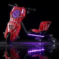 Thumbnail for Volt Drift electric scooter purple LED underglow at night