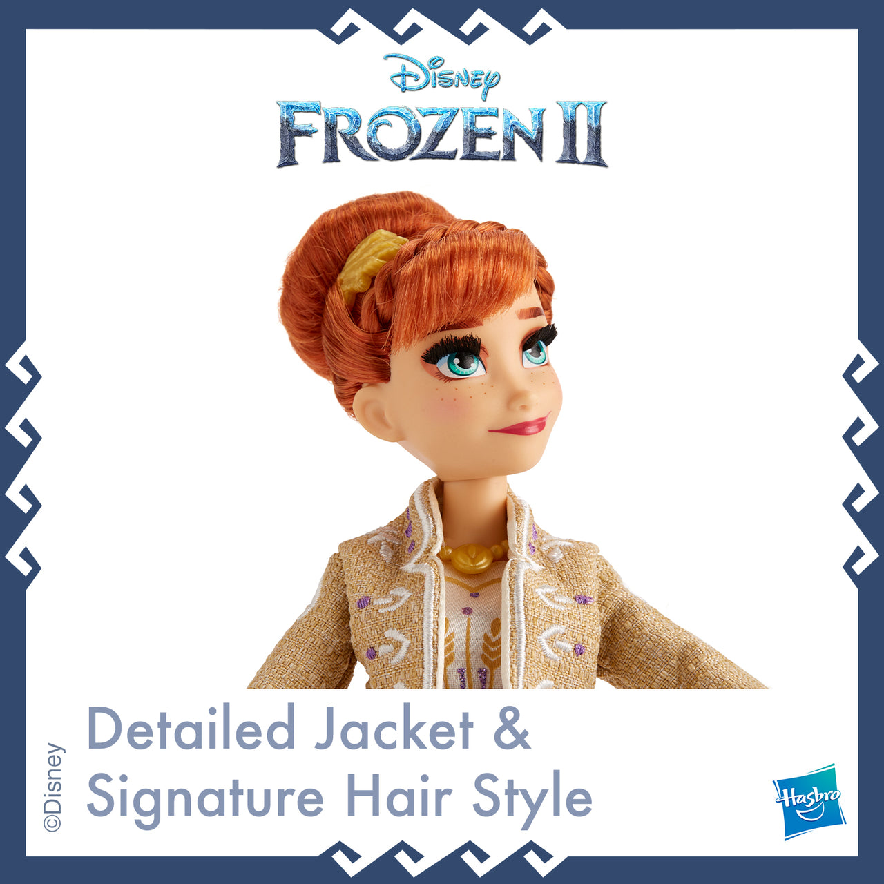 Disney Frozen 2 Arendelle Anna Fashion Doll With White Glitter Travel Dress