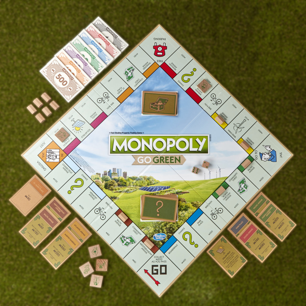 Monopoly Go Green Board Game, For 2-6 Players