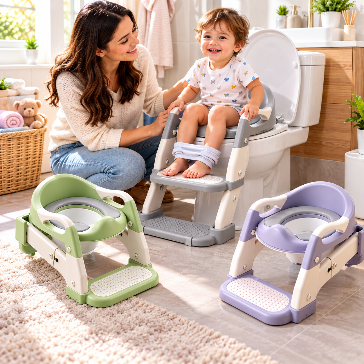 3-in-1 Potty Training Seat with Step Ladder