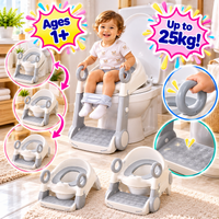 Thumbnail for 3-in-1 Multifunctional Baby Toilet Bowl with Ladder