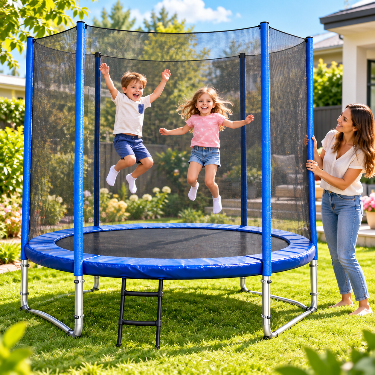 6ft Outdoor Trampoline with Safety Net