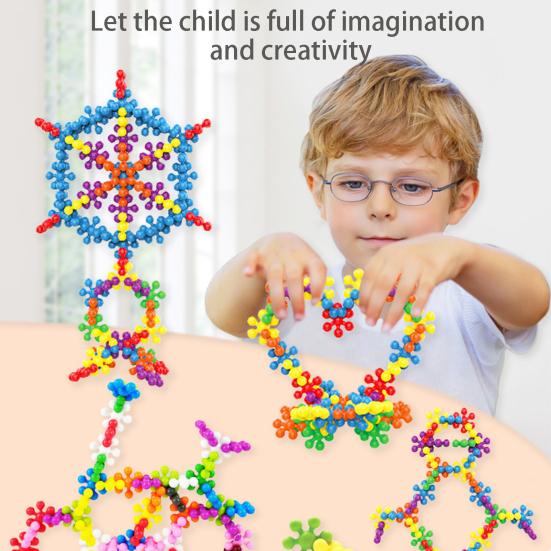 36 Piece Snowflake Building Block With 12 Different Color