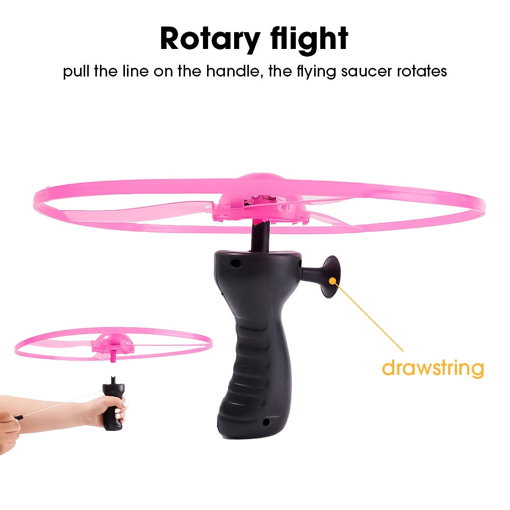 LED Colorful Pull String UFO Toy