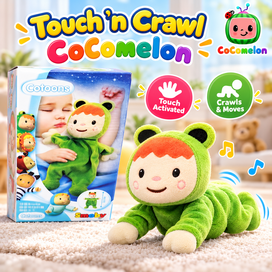 Cotoons Touch 'n Crawl Frog Soft Toy by Smoby