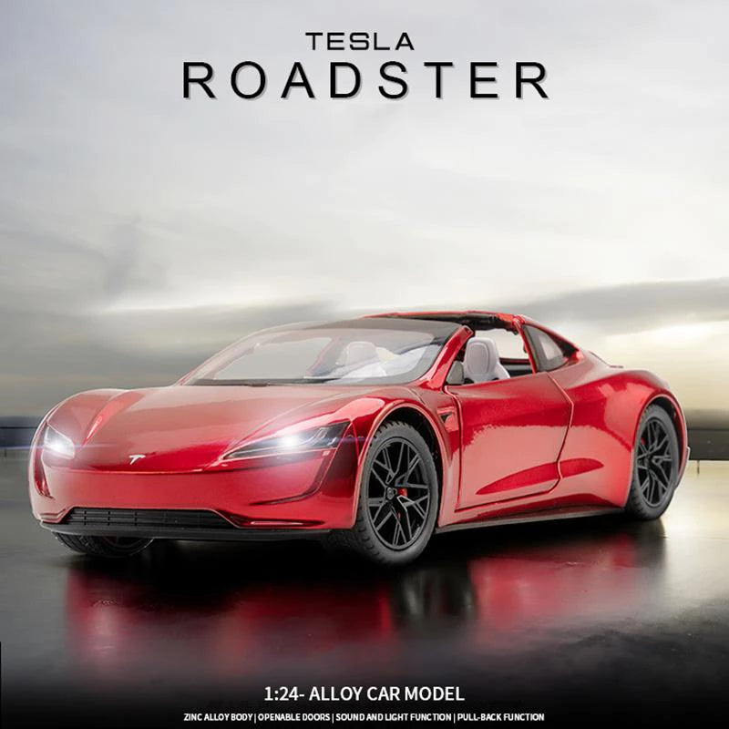 Diecast Tesla Roadster Model Car 1:24 Scale
