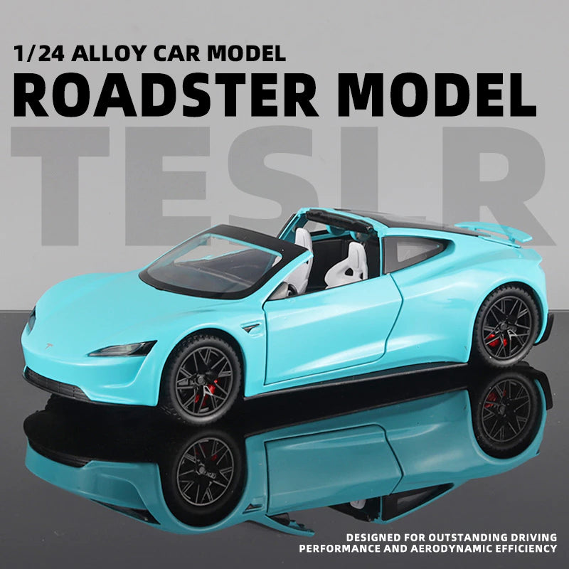 Diecast Tesla Roadster Model Car 1:24 Scale