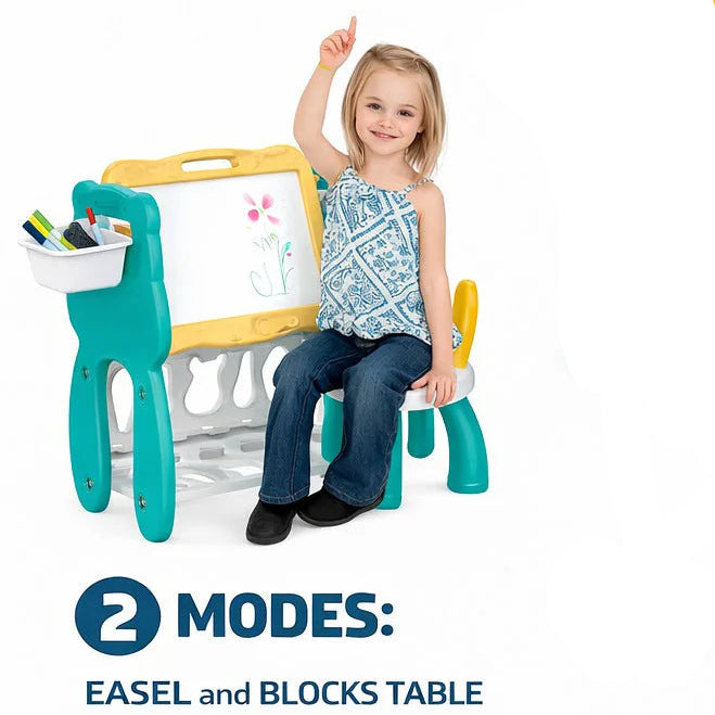 2 IN 1 Blocks And Learning Table With 204 Pcs