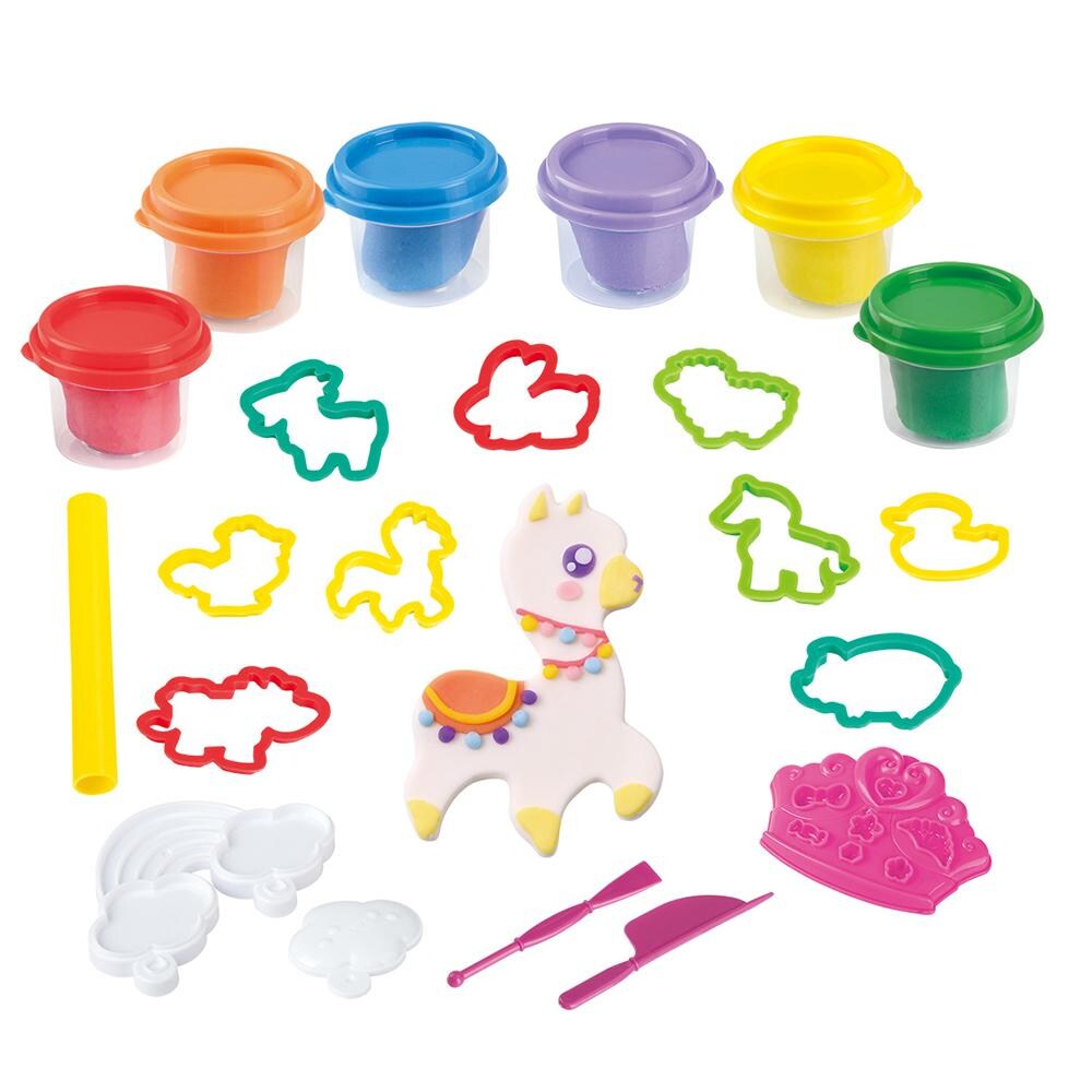 Playgo Animal Farm Dough Kit (6 x 2 OZ DOUGH INCLUDED)