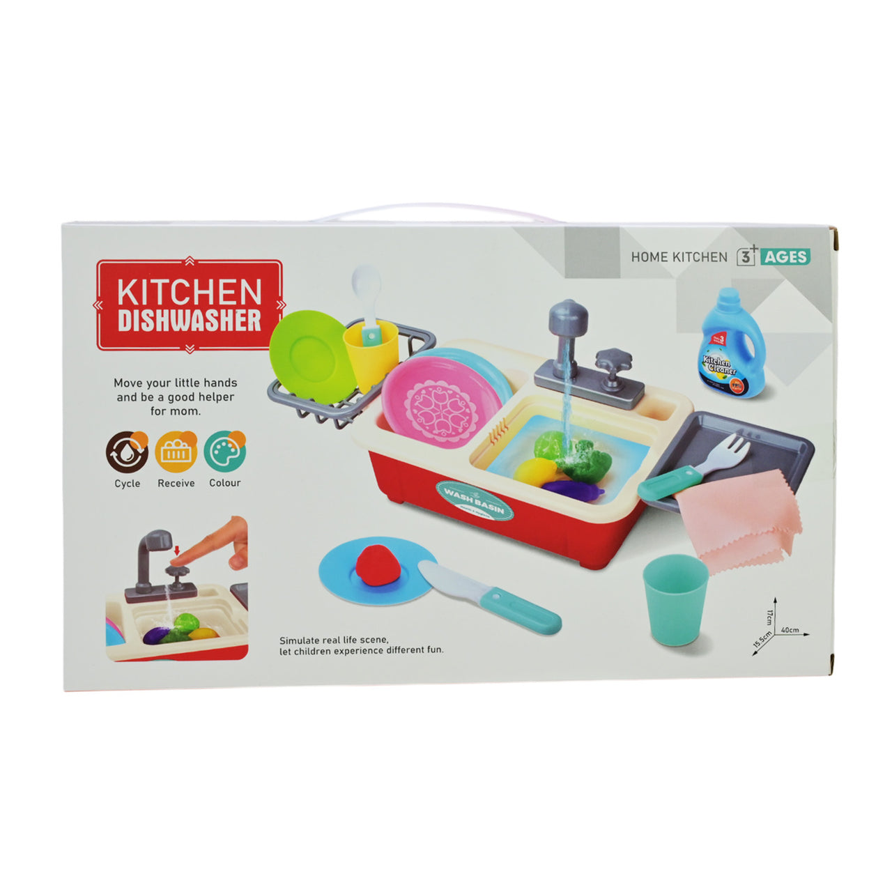 Educational Kitchen Dishwasher Sink Playset