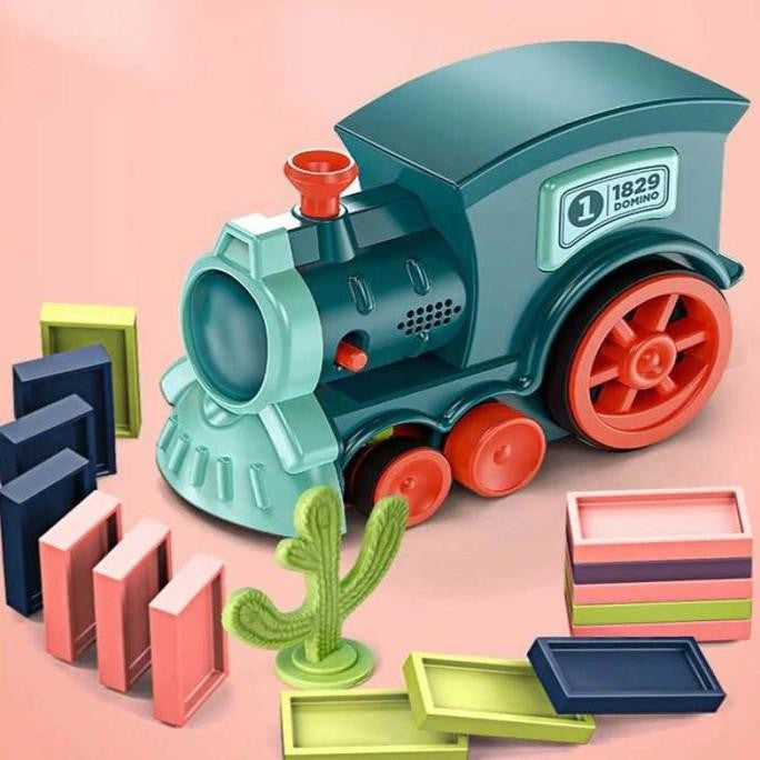 Automatic Domino Train with 60 Blocks