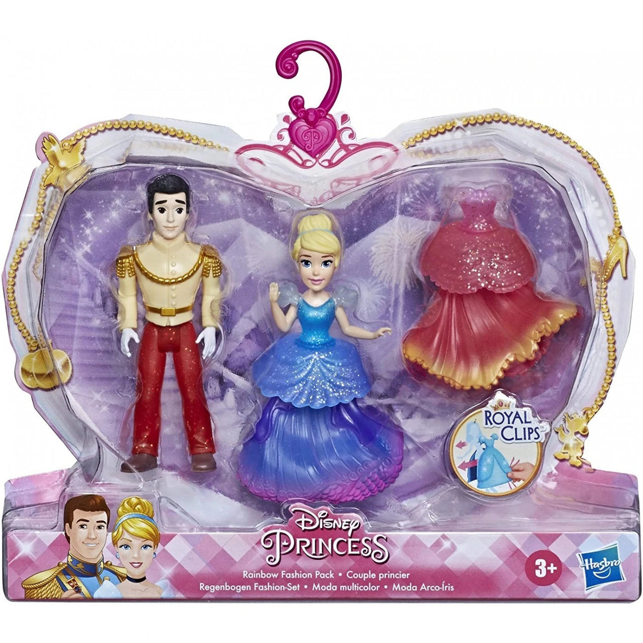 Disney - Princess Prince Cinderella Themed Rainbow Fashion Set Asst