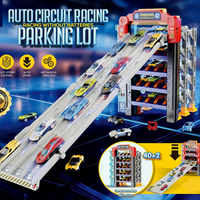 Auto Circuit Racing Parking Lot with 8 Mini Cars (Without Battery)