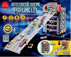 Auto Circuit Racing Parking Lot with 8 Mini Cars (Without Battery)