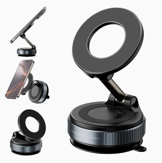 360° Adjustable Magnetic Vacuum Phone Holder