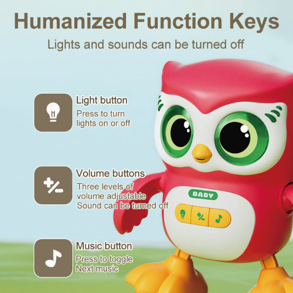 Musical Dancing Owl With Light And Sound
