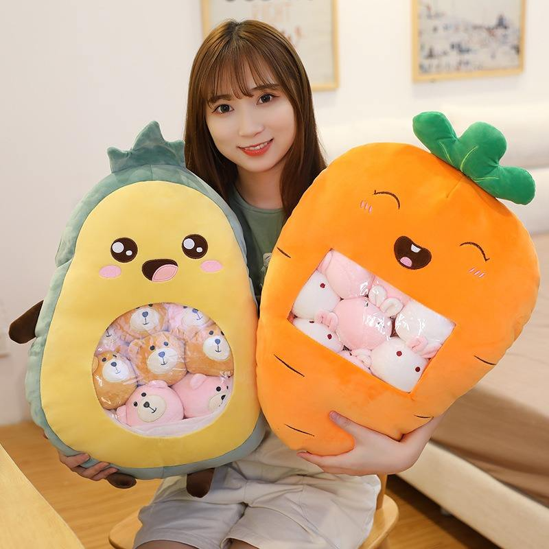 Fruit Plush Pillow With Babies