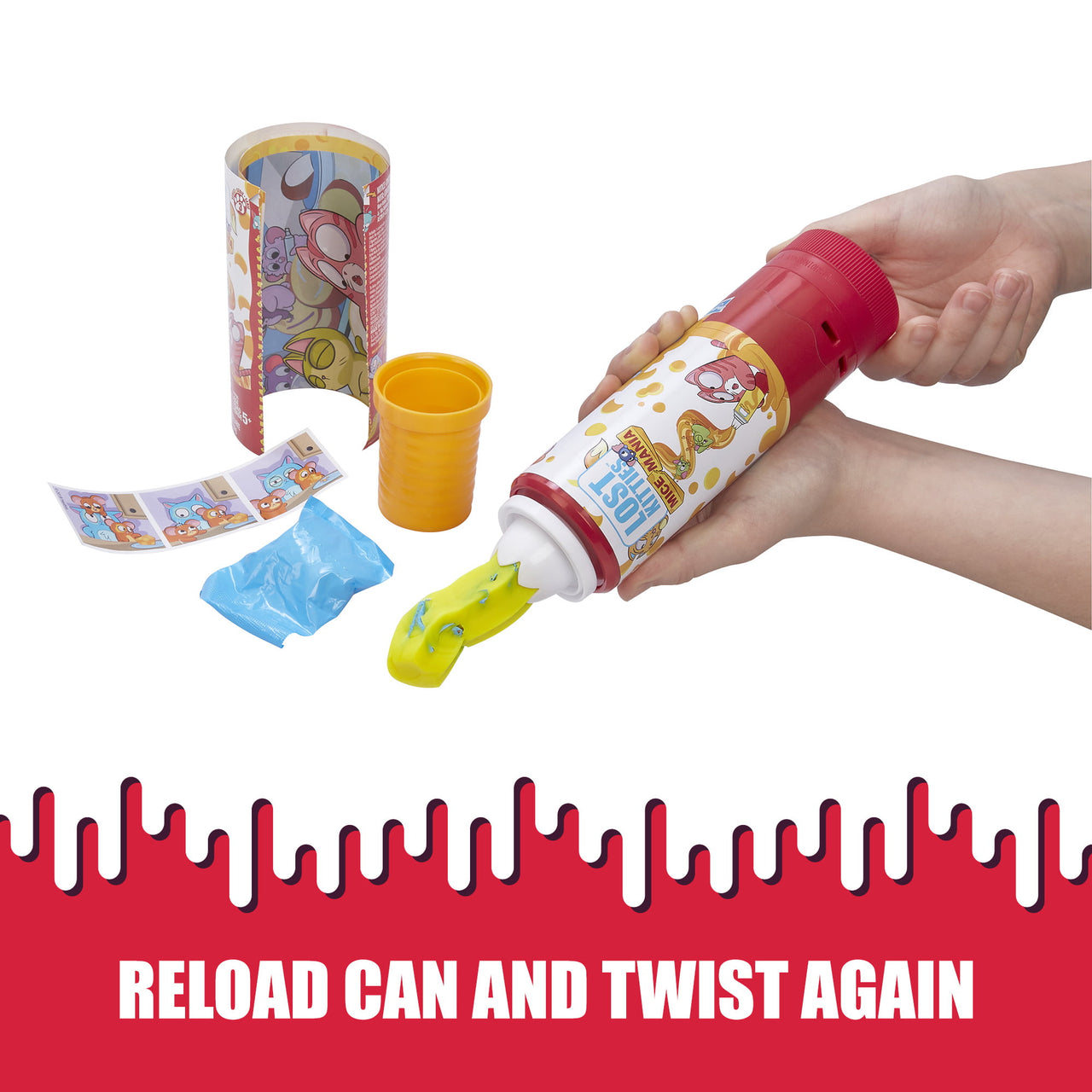 Lost Kitties Mice Mania Easy Squeeze Mice Can Toy, Series 3