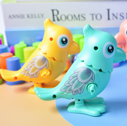 Wind up Jumping Funny Parrot Toy