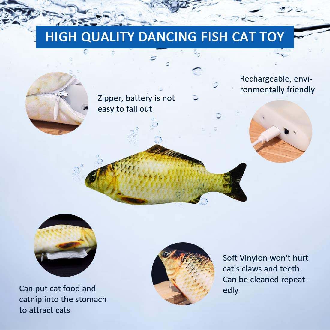 Electric Moving Fish Toy